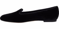 Black Velvet Slip Ons Loafers Flats Shoes 1