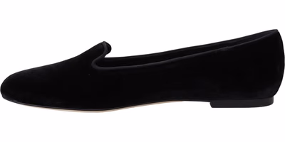Black Velvet Slip Ons Loafers Flats Shoes