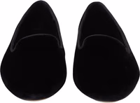 Black Velvet Slip Ons Loafers Flats Shoes 5