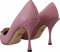 Pink Leather Heart DEVOTION Heels Pumps Shoes 2