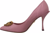 Pink Leather Heart DEVOTION Heels Pumps Shoes 3