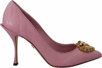 Pink Leather Heart DEVOTION Heels Pumps Shoes 4