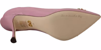 Pink Leather Heart DEVOTION Heels Pumps Shoes 5