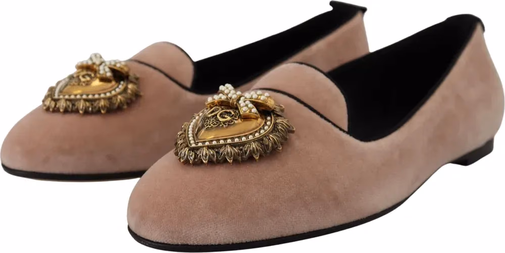 Pink Velvet Slip Ons Loafers Flats Shoes