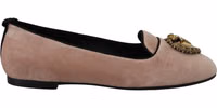 Pink Velvet Slip Ons Loafers Flats Shoes 4