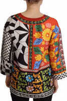 Multicolor Printed Baroque Loose Long Sleeve 2