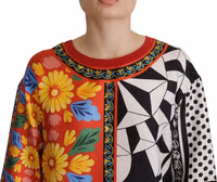 Multicolor Printed Baroque Loose Long Sleeve 3