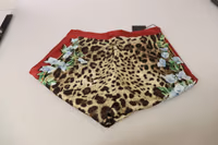 Multicolor Leopard Flora Printed Mid Waist Trouser Pants 4