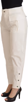 White High Waist Tapered Women Cotton Pants 3