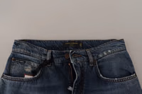 بنطال جينز دنيم أزرق برقعة شعار قلب باروكي 2