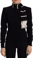 Black Cashmere Turtleneck Pullover Sweater 3