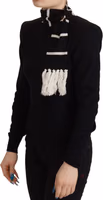 Black Cashmere Turtleneck Pullover Sweater 4