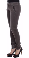 Gray Slim Jeans Denim Pants Skinny Leg Stretch 2