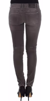 Gray Slim Jeans Denim Pants Skinny Leg Stretch 3