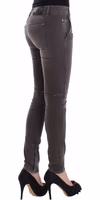 Gray Slim Jeans Denim Pants Skinny Leg Stretch 4