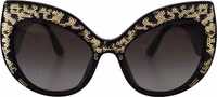 Black Gold Sequin Butterfly Polarized DG4326 Sunglasses 5