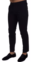 Blue Stretch Cotton Slim Trousers Chinos Pants 3