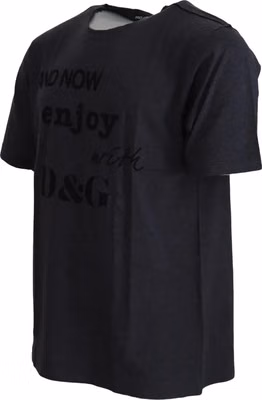 Gray Crewneck Cotton Short Sleeve  T-shirt