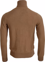 Beige Cashmere Turtleneck Pullover Sweater 1