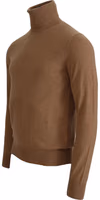 Beige Cashmere Turtleneck Pullover Sweater 4