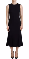 Black Dress Sheath Flare Viscose Dress 1