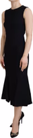 Black Dress Sheath Flare Viscose Dress 2