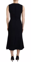 Black Dress Sheath Flare Viscose Dress 3