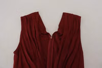 Bordeaux Silk Stretch Top Vest Blouse 5