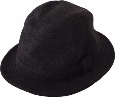 Gray Virgin Wool Logo Fedora Trilby Cappello Hat