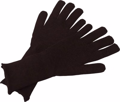 Brown Cashmere Silk Hands Mitten Mens Gloves