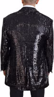 Black Sequined Cow Pattern Nylon Blazer 3
