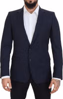 Dark Blue Wool Single Breasted MARTINI Blazer 1