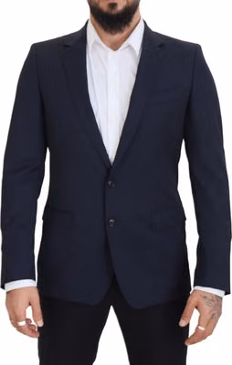 Dark Blue Wool Single Breasted MARTINI Blazer