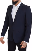 Dark Blue Wool Single Breasted MARTINI Blazer 2