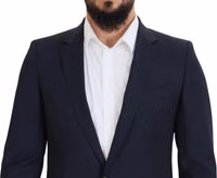Dark Blue Wool Single Breasted MARTINI Blazer 4