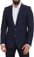 Dark Blue Wool Single Breasted MARTINI Blazer 5