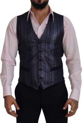 Multicolor Polyester Waistcoat Dress Formal Vest