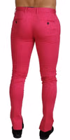 Pink Zipper Buckle Waist Trousers Pants 3