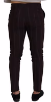 Brown Striped Men Trousers Cotton Pants 3