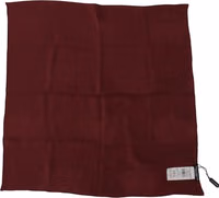 Maroon Silk Crown Square Wrap Handkerchief Scarf 1