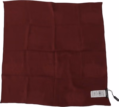 Maroon Silk Crown Square Wrap Handkerchief Scarf