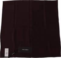 Brown Silk Blend Square Wrap Handkerchief Scarf 1