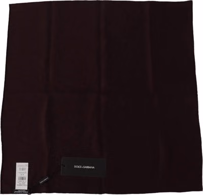 Brown Silk Blend Square Wrap Handkerchief Scarf