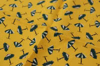 Yellow Printed DG Logo Square Mens Handkerchief Scarf 1