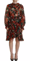 Multicolor Geranium A-line Knee Length Dress 1