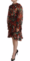 Multicolor Geranium A-line Knee Length Dress 2