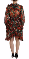 Multicolor Geranium A-line Knee Length Dress 3
