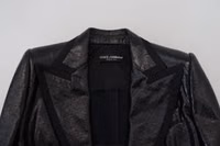 Black Long Sleeves Crop Blazer Cotton Jacket 5