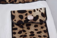 White Leopard Print High Waist Pants 4