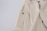 Beige High Waist Women Pants 5